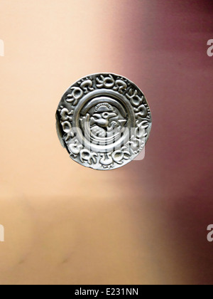 Orecchini Chimu 1100-1400 AD Museo de la Nación Collezione Lima, Perù Foto Stock