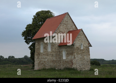 Chiesa di Santa Margherita di Antiochia, solo ancora edificio permanente della Grande Moravia, in Kopcany, Slovacchia. Foto Stock