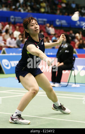 Tokyo Metropolitan Gymnasium, Tokyo, Giappone. 11 Giugno, 2014. Yui Hashimoto, 11 Giugno 2014 - Badminton : Overgrip Yonex Open Giappone 2014 Donne Singoli presso il Tokyo Metropolitan Gymnasium, Tokyo, Giappone. © SHINGO ITO AFLO/sport/Alamy Live News Foto Stock