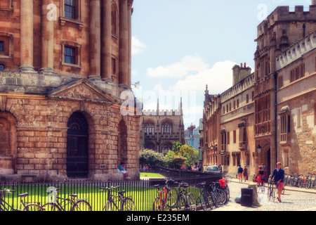 Radcliffe Camera, biblioteca Bodleian Library di Oxford, Oxfordshire, England, Regno Unito Foto Stock