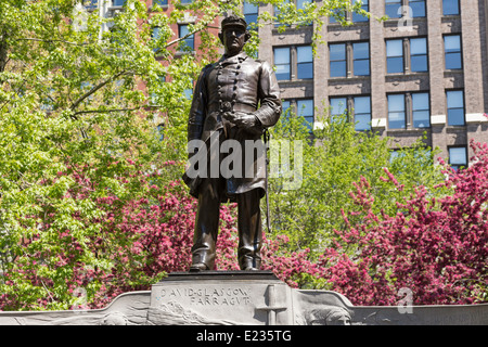 Farragut monumento, Madison Square Park, NYC Foto Stock