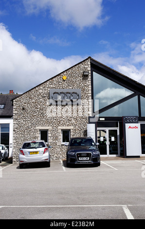 Hadwins Concessionaria Audi, Lindale, Cumbria, England, Regno Unito Foto Stock