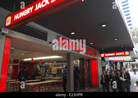 Fame kjacks fast food/takeaway in Pitt Street Sydney,NSW, Australia Foto Stock