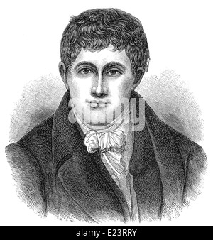 Sir Humphry Davy, 1778 - 1829, un Cornish chimico e inventore Foto Stock