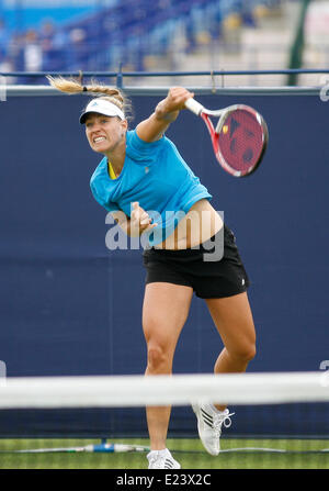 Eastbourne, Regno Unito. Il 15 giugno, 2014. Aegon International Angelique Kerber (GER) pratiche in Devonshire Park. Credito: Azione Sport Plus/Alamy Live News Foto Stock