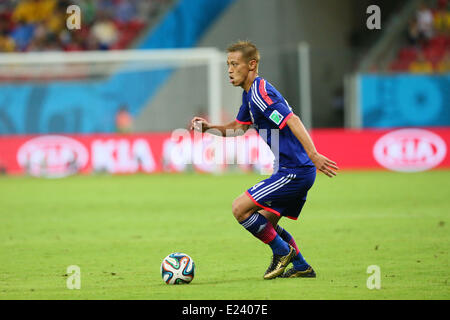 Keisuke Honda (JPN), 14 giugno 2014 - Calcio /Soccer : 2014 Coppa del Mondo FIFA Gruppo Brasile Match -GRUPPO C- tra Costa d Avorio 2-1 Giappone a Arena, Pernambuco Recife, Brasile. (Foto di YUTAKA/AFLO SPORT) [1040] Foto Stock