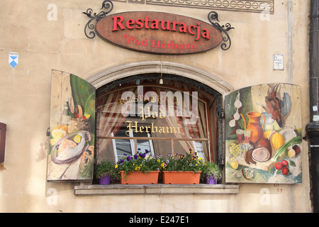 Pod Herbami tradizionale ristorante polacco a Varsavia Città Vecchia Foto Stock