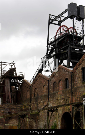 La old Lady Victoria Colliery, una profonda miniera di carbone, che è ora la Scottish Mining Museum, nei pressi di Edimburgo, Scozia. Foto Stock