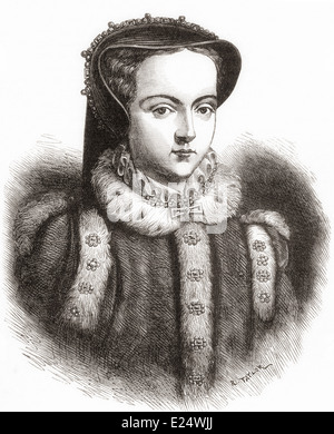 Maria I di Inghilterra, aka Bloody Mary, 1516 - 1558. Regina di Inghilterra e Irlanda. Foto Stock