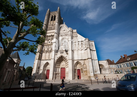 Auxerre Cattedrale St Etienne Foto Stock