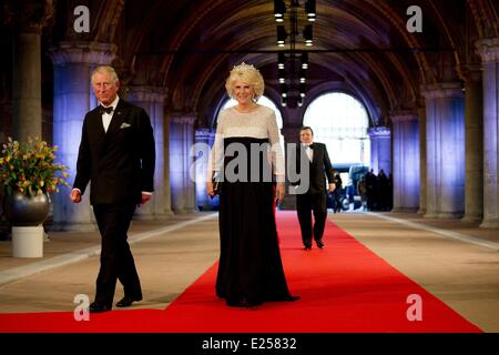 La regina Beatrice dei Paesi Bassi ospita una cena di Gala in anticipo della sua abdicazione dotate: Prince Charles,Camilla,Duchessa di Cornovaglia dove: Amsterdam, Paesi Bassi Quando: 29 Apr 2013 Foto Stock