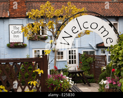 Segno di benvenuto al Pub Beer Garden Foto Stock