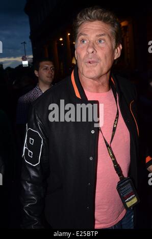 Gumball 3000 Supercars comincia a Varsavia con: David Hasselhoff dove: Varsavia, Mazowieckie, Polonia quando: 22 maggio 2013 Cre Foto Stock