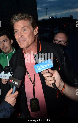 Gumball 3000 Supercars comincia a Varsavia con: David Hasselhoff dove: Varsavia, Mazowieckie, Polonia quando: 22 maggio 2013 Cre Foto Stock