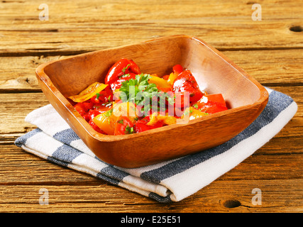 Arrostite i peperoni dolci Marinato in olio Foto Stock