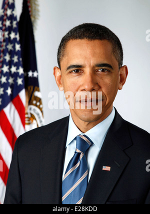 Il presidente Barack Obama, 44th Presidente degli Stati Uniti Foto Stock