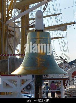 Dettaglio immagine dal Royal Clipper che mostra la nave bell Foto Stock