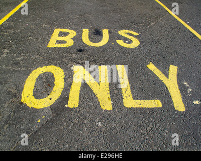 Bus solo segno di corsia Foto Stock