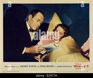 L' uomo sbagliato - Poster - Lobby Card - Direttore: Alfred Hitchcock - 1956 Foto Stock