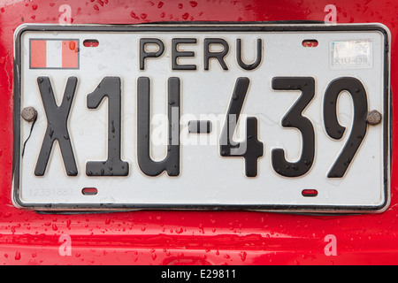 Volkswagen bug in Cusco, Perù, Sud America Foto Stock