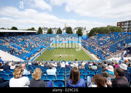 Eastbourne, Regno Unito. 17 Giugno, 2014. Giorno due di Aegon International in Devonshire Park. Vista generale del centro corte Credito: Azione Sport Plus/Alamy Live News Foto Stock