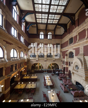 Interno sala lettura, Anne & Jerome Fisher Belle Arti biblioteca, University of Pennsylvania, Philadelphia, Stati Uniti d'America Foto Stock