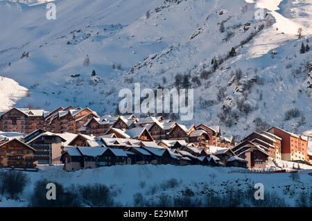 Francia, Savoie , Maurienne, Valmeinier, ski resort (1800 m) Foto Stock