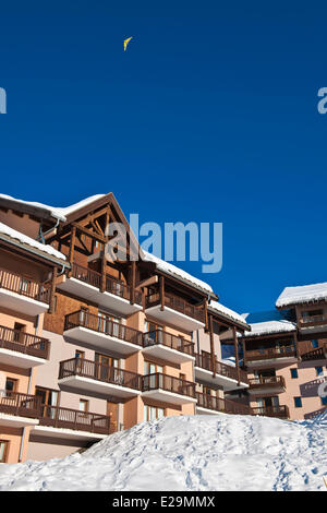 Francia, Savoie , Maurienne, Valmeinier, ski resort (1800 m) Foto Stock