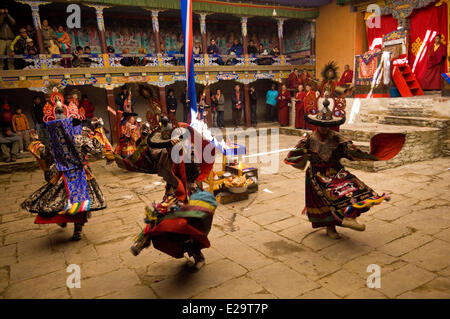 Il Nepal, zona di Sagarmatha, Solu Khumbu distretto, Chiwong Monastero, sherpa festival di Mani Rimdu, la Ser Kyem o Danse del Foto Stock