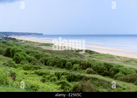 Francia, Calvados, Colleville sur Mer, Omaha Beach, spiaggia dello Sbarco Foto Stock