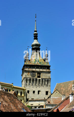 La Romania, Transilvania, Sighisoara, uno dei sette sassone città fortificata in Transilvania, classificato come patrimonio mondiale dall'UNESCO, Foto Stock