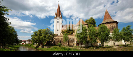 La Romania, Transilvania, Carpazi, Marginimea Sibiului (vicino a Sibiu), la chiesa fortificata di Cristian Foto Stock
