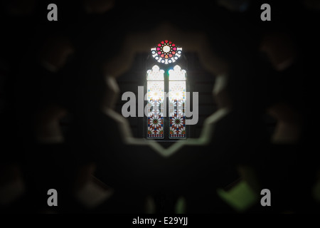 L'interno dell'Sarajevo municipio della città nella parte vecchia di Sarajevo, Bosnia ed Erzegovina Foto Stock