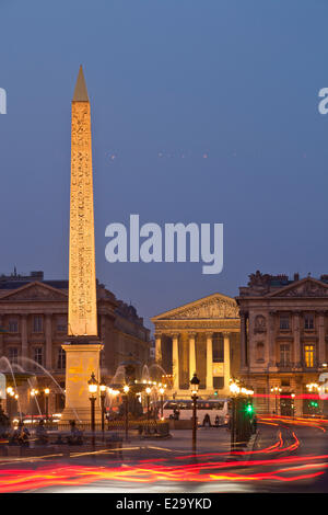 Francia, Parigi, la Place de la Concorde e l'Obelisco Foto Stock