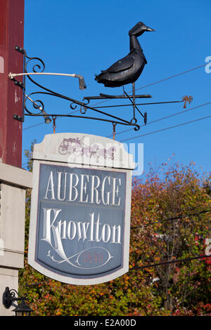 Canada, Provincia di Quebec, Eastern Townships o Estrie, Lac-Brome, l'Auberge Knowlton, un anatra, specialità della regione Foto Stock