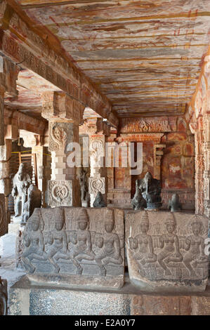 India, Tamil Nadu, Darasuram, il tempio Airavatesvara fa parte dei grandi templi viventi dei Chola elencati come Patrimonio mondiale Foto Stock