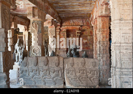 India, Tamil Nadu, Darasuram, il tempio Airavatesvara fa parte dei grandi templi viventi dei Chola elencati come Patrimonio mondiale Foto Stock