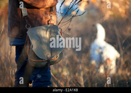 Francia, Vaucluse, Luberon, Bonnieux, raccolta di tartufi con Jacky Foto Stock