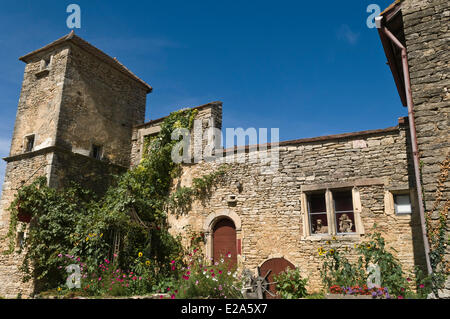 Francia, Cote d'Or, Chateauneuf en Auxois, etichettati Les Plus Beaux Villages de France (i più bei villaggi di Francia) Foto Stock