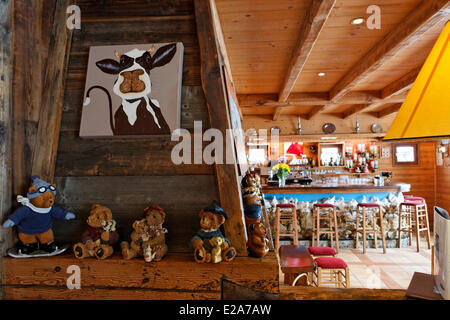 Francia, Savoie, Crest Voland, Le Caprice des Neiges, knickknacks Foto Stock