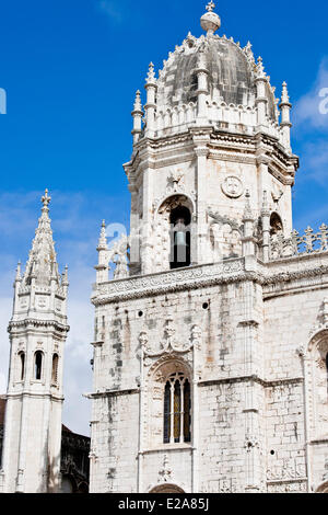 Il Portogallo, Lisbona, quartiere Belem, il monastero di Hieronymites (Mosteiro dos Jeronimos), classificato come patrimonio mondiale dall' UNESCO Foto Stock