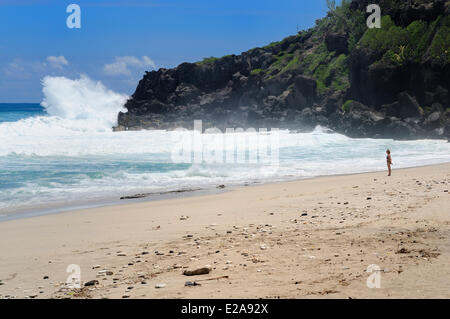 Francia, Ile de la Reunion (dipartimento francese d' oltremare), costa meridionale, Grande Anse Beach Foto Stock