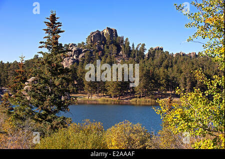 Stati Uniti, South Dakota, Sylvan Lake nel Custer State Park Foto Stock