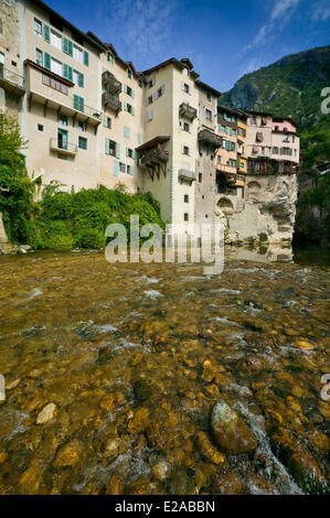 Francia, Isere, Pont en Royans a bordo del Parc Naturel Regional du Vercors (Parco Naturale Regionale del Vercors) Foto Stock