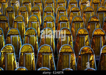 Il Vietnam, Kien Giang Provincia, Phu Quoc, Duong Dong, antenati shelter in una pagoda Foto Stock