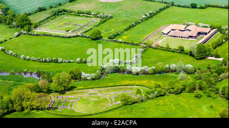 Francia, Vienne, Sanzio, il gallo-romane (vista aerea) Foto Stock