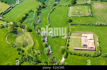 Francia, Vienne, Sanzio, il gallo-romane (vista aerea) Foto Stock