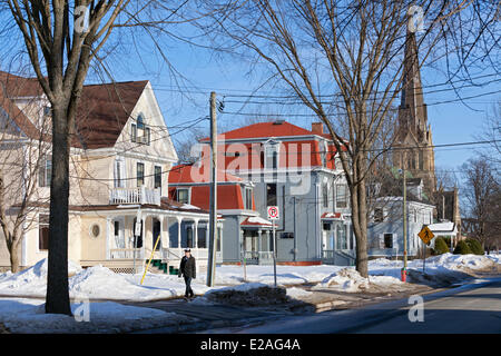 Canada, New Brunswick Provincia, Fredericton, vecchie case su Charlotte Street Foto Stock