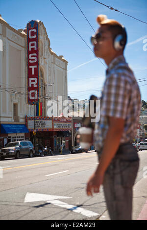 Gli Stati Uniti, California, San Francisco, Castro, quartiere gay, Castro Movie Theater Foto Stock