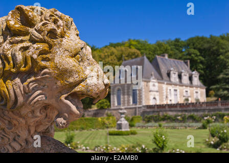 Francia, Indre et Loire, Chancay, Valmer castello, giardino Veranda Foto Stock